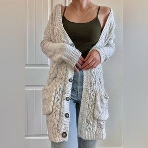 Arizona Jean Co. - Cream Long Cardigan
